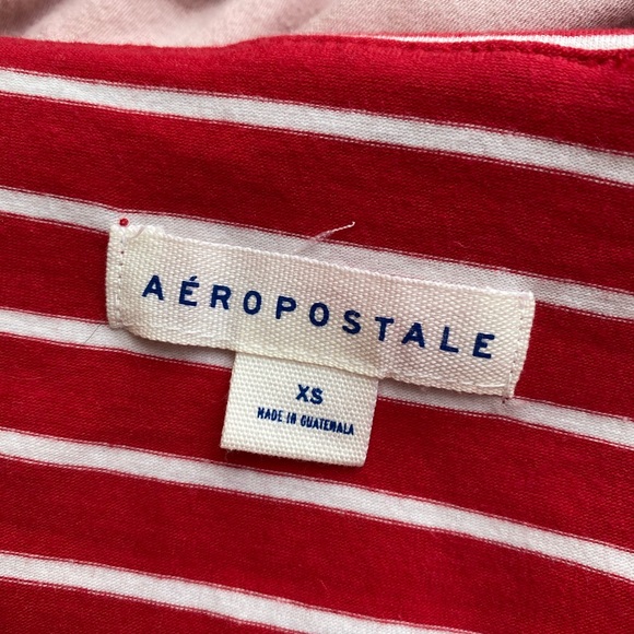 Red and white stripped off the shoulder top - Picture 3 of 3